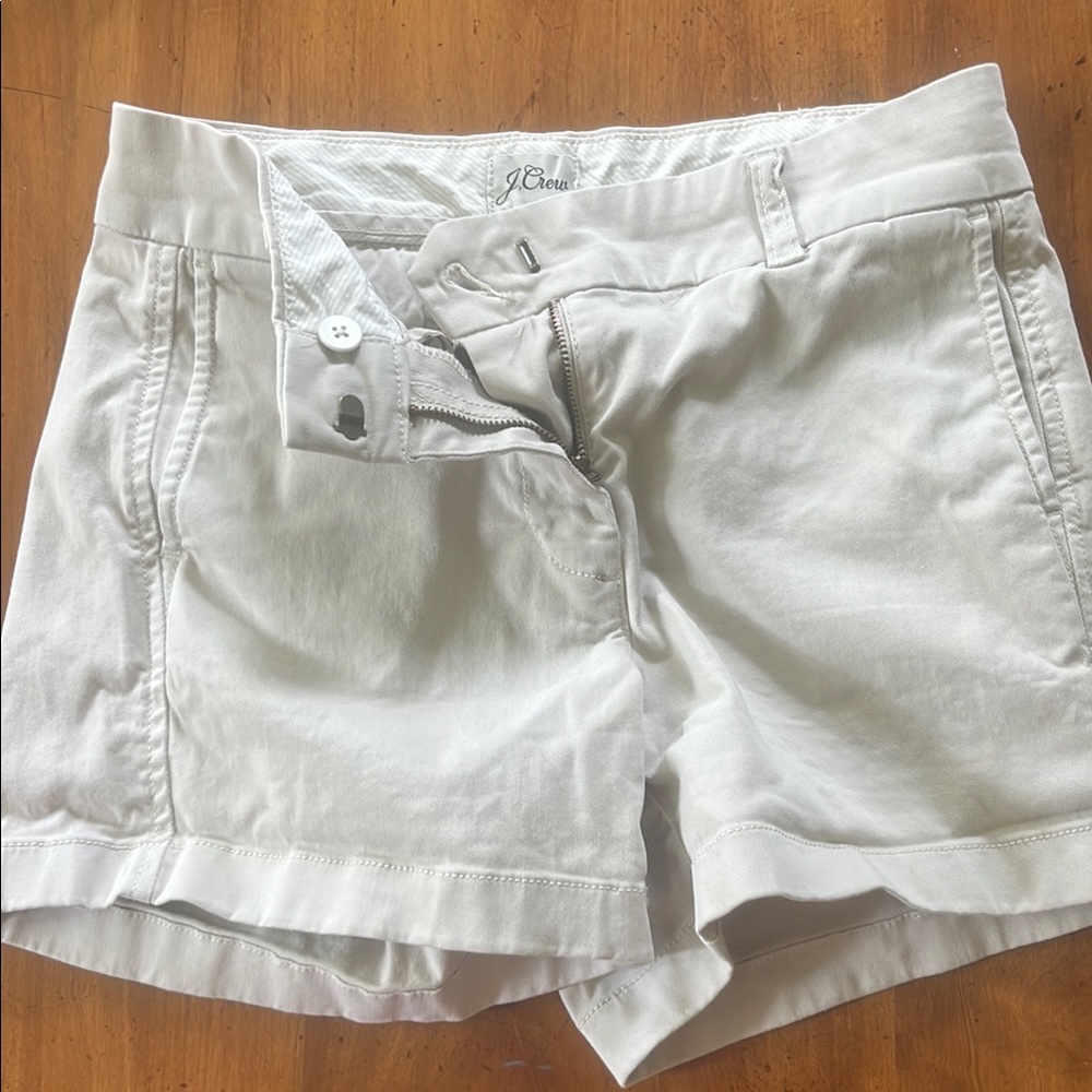 J. Crew Cream Bermuda Shorts Classic Tailored Design